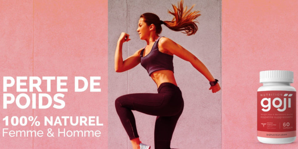 Bouteille Goji Nutrition 60 gélules perte de poids
Supplément minceur naturel Goji Nutrition présenté sur table
Complément alimentaire perte de poids à base de Goji
